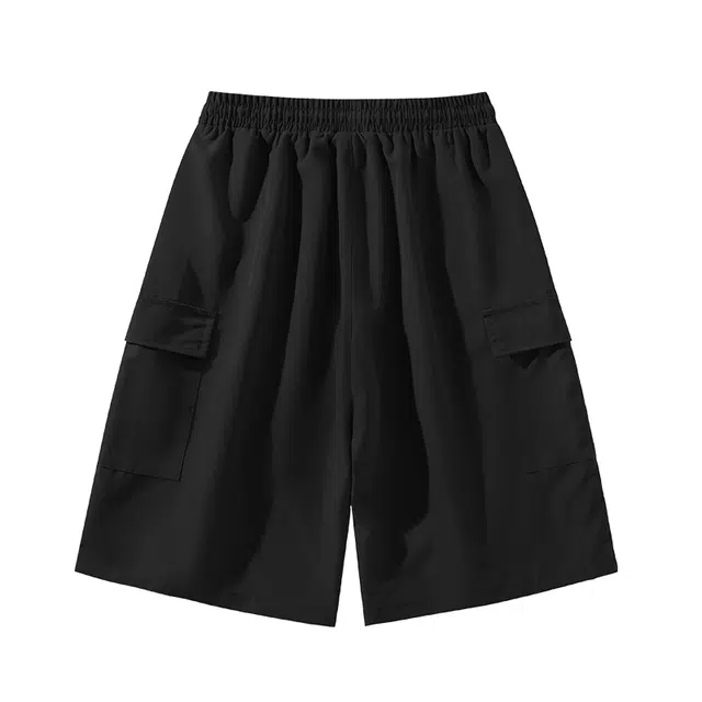 纳趣 美式薄款直筒系带七分工装短裤 男款