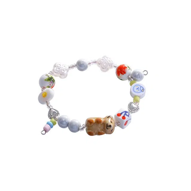 大唐国鼎 可爱小熊 可爱甜美少女感小众设计  小清新轻奢高级感 树枝 手串 女款