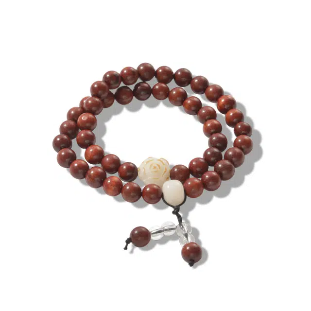 月岚 步步莲花 招财纳福 国风文玩 新中式 多圈叠戴 莲莲高升 平安转运 盘玩绕指柔 檀木 木作手串 男女同款情侣款 檀木