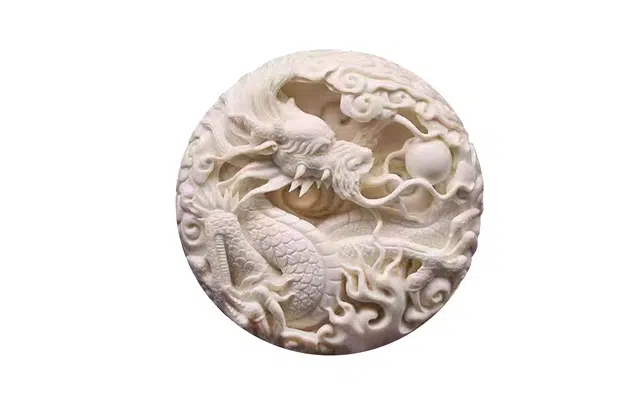 檀欣 新中式本命年招财纳福转运大气吊坠 精雕龙凤呈祥平安国风圆牌 象牙果 菩提项链 男女同款情侣款