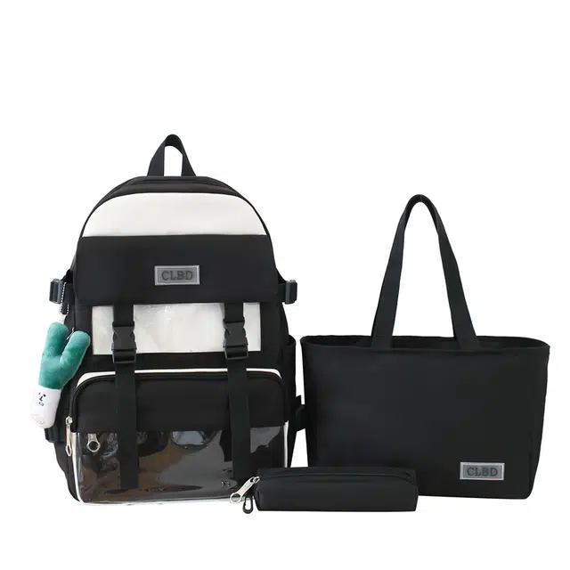 尊梵 双肩包 多功能小清新中学生三件套 尼龙 女款 白色/粉色/紫色/ 绿色