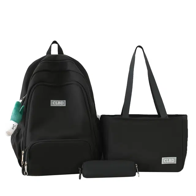 尊梵 双肩包 多功能小清新学生三件套 双肩包 尼龙 女款 黑色/紫色/蓝色/粉色