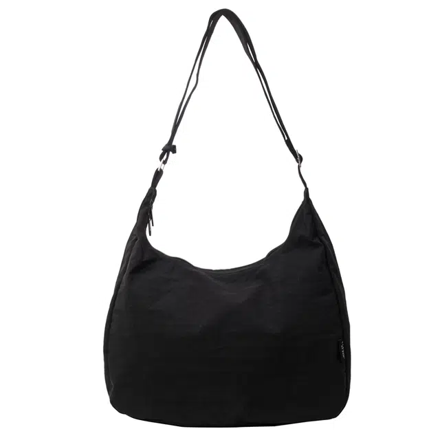 帕克熊 纯色简约大容量通勤出游背包 布 斜挎包 男女同款情侣款 黑色/白色/橘色/绿色