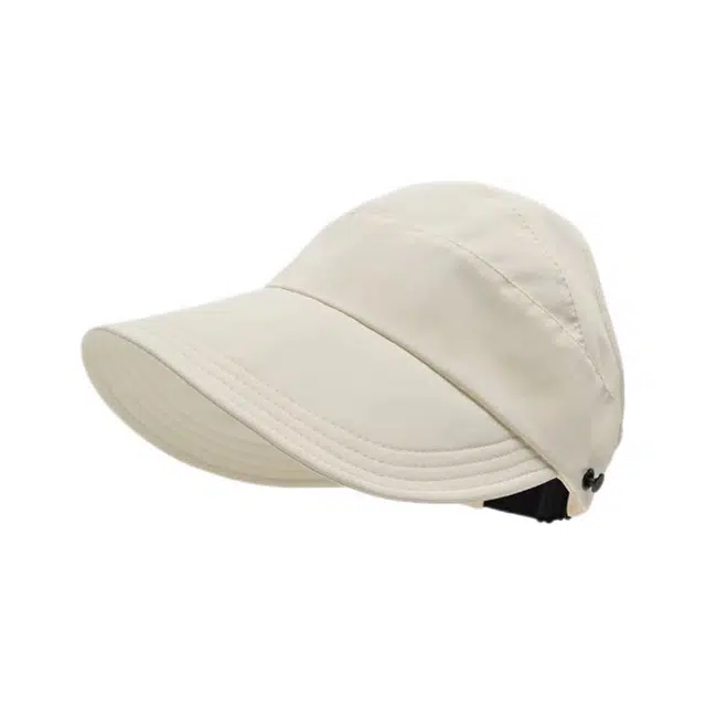 真维斯 大檐可扎马尾可戴口罩素颜速干空顶帽遮阳帽 渔夫帽 户外骑行爬山露营钓鱼太阳帽 聚酯纤维 防晒帽 女款