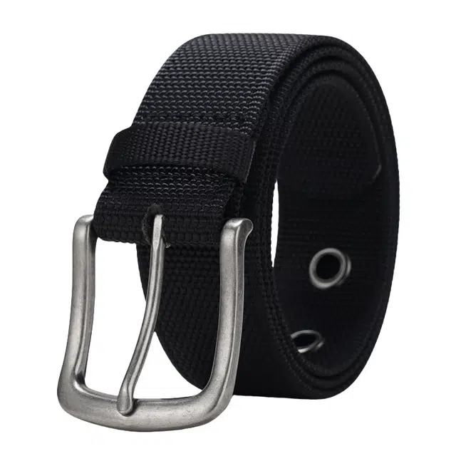 帝企鹅 男士皮带年轻人潮青年学生帆布韩版休闲打孔针扣裤带 其他腰带 男款