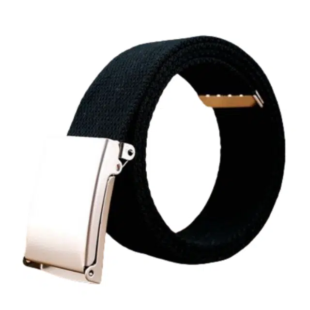 帝企鹅 条纹 休闲 软面 单圈 光面 帆布 腰带 男款