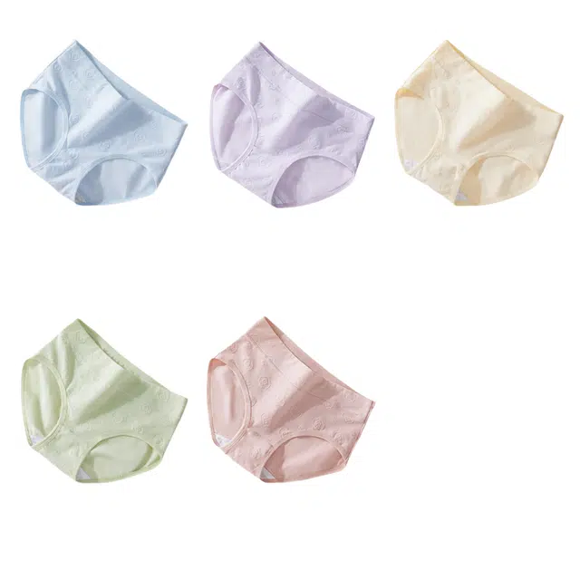 轻迎 抗菌裆无痕收腹大码透气三角薄款内裤 女款 组合装