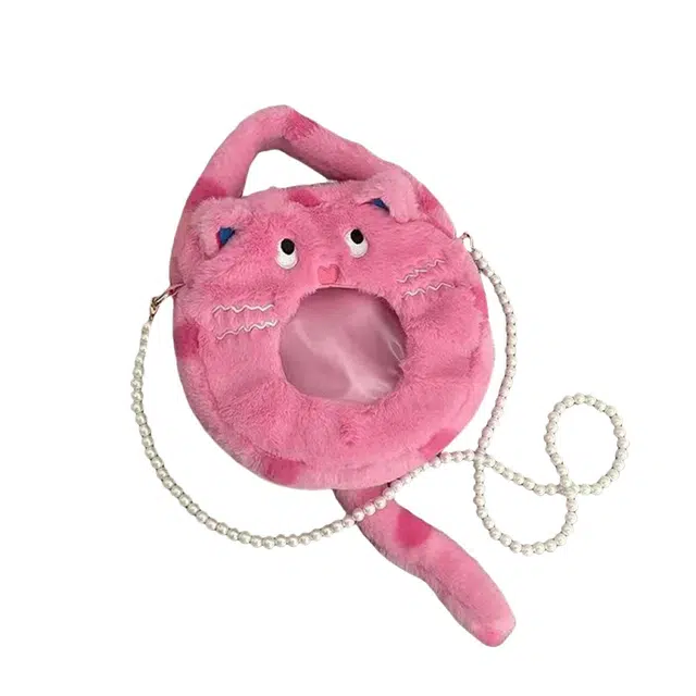 万童乐 卡通可爱点点猫咪 单肩包大容量 玩偶周边