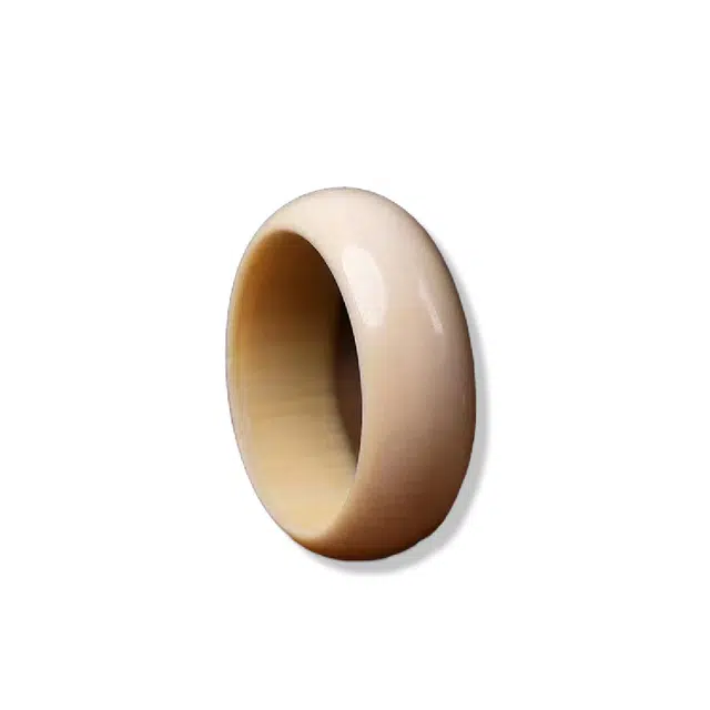 祥燕 高端孤品国潮文玩细腻白润满纹血料 猛犸 象牙玉石戒指 男女同款情侣款