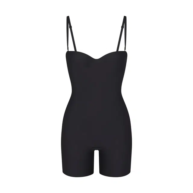 SKIMS SS24 UNDERWIRE MID THIGH BODYSUIT ONYX