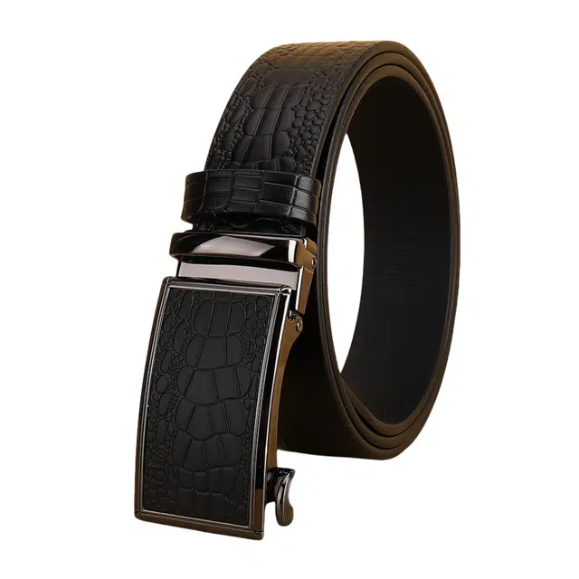 帝企鹅 休闲商务无牙自动扣鳄鱼纹 头层牛皮 皮带 男款