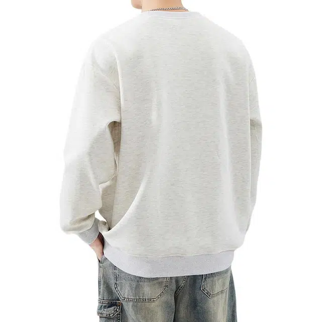 雅鹿 美式高街百搭宽松圆领套头衫休闲户外运动长袖卫衣 男款