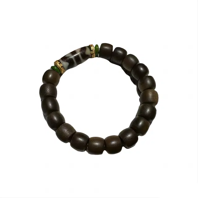 玉临门 新中式 古香古色 韵味封存 双虎牙天珠手饰 玛瑙 手串 男女同款情侣款