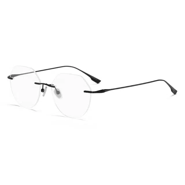 苍木优品 无框近视超轻复古金丝边无边框可配有度数 功能性眼镜 男女同款情侣款