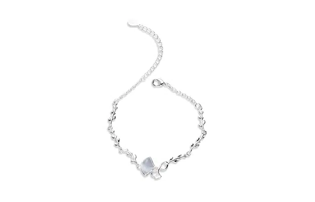 尚银福 杏叶小幸运 冷淡风轻奢小众设计感 森系小清新甜蜜饰爱三生有杏 合金 手链 女款