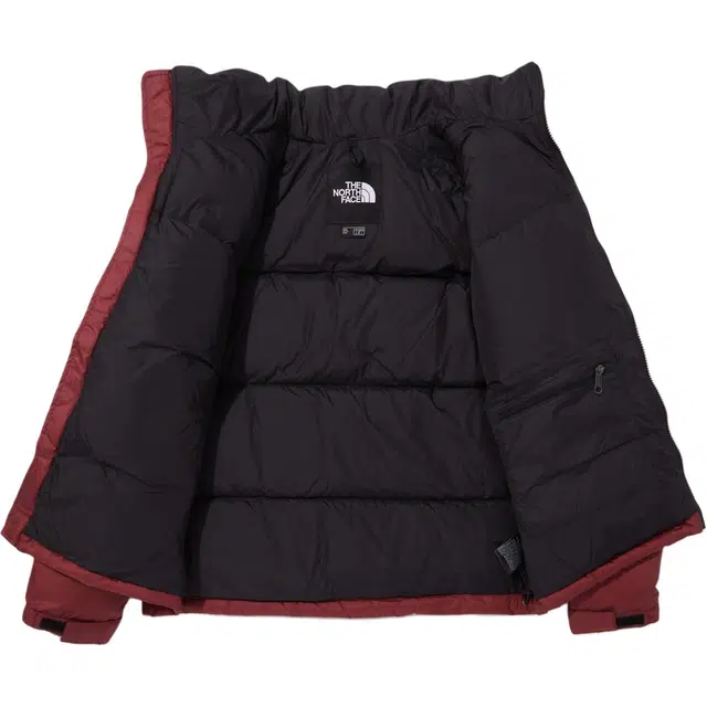 The North Face Logo Print Zip Hoodie Jacket Red