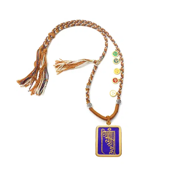 玉临门 国潮转运招财十相自在唐卡热贡手绘 合金 吊坠 男女同款情侣款