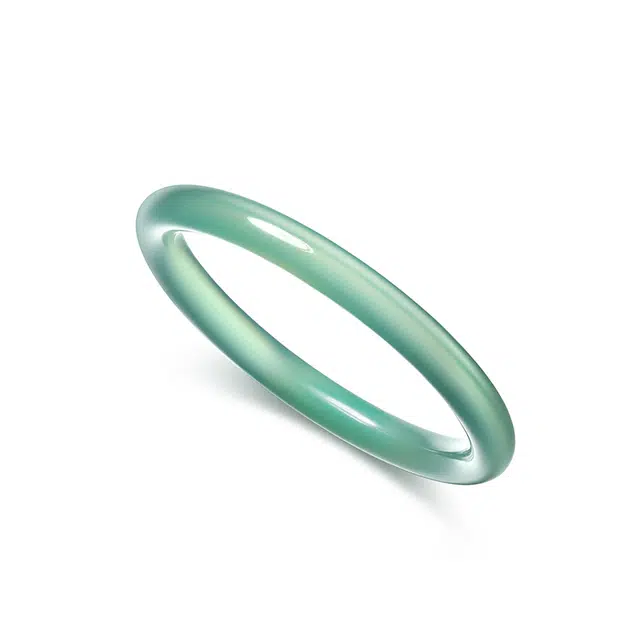 潮宏基 国风典雅新中式清新气质 玉髓 玉石手镯 女款