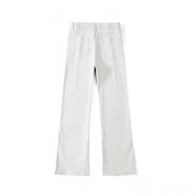 雅鹿 美式复古水洗做旧直筒宽松百搭中腰牛仔裤 男款