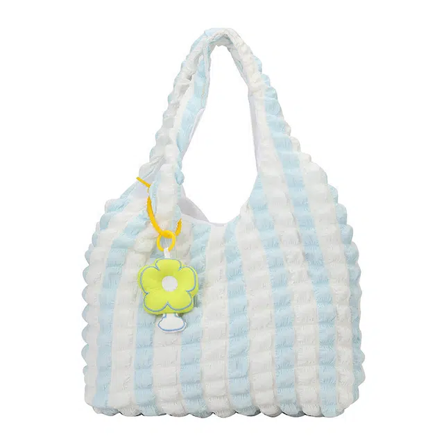 爱尔绅特 洋气泡泡格花朵简约时尚百搭 雪纺 单肩包 女款 多色