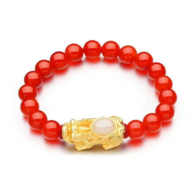 佐卡伊 国潮珠宝貔貅 潮流大气转运珠 玛瑙 手串 男女同款情侣款 #礼盒