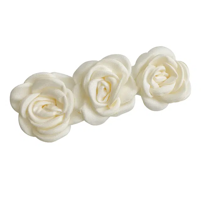 如花梦 温柔山茶花小香风弹簧夹 后脑勺高级感鲨鱼夹头饰   发卡 发夹 女款