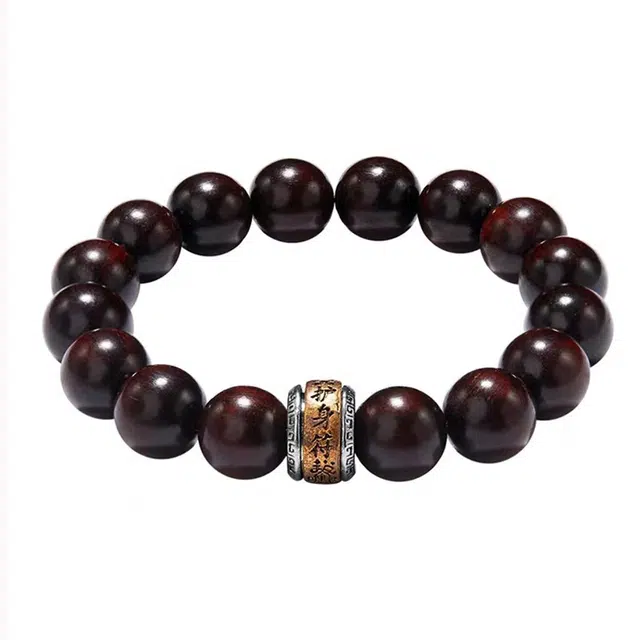 陌阡雪 文玩佛珠 新中式国风小众设计气质高级感 木作 手串 男女同款情侣款 紫檀