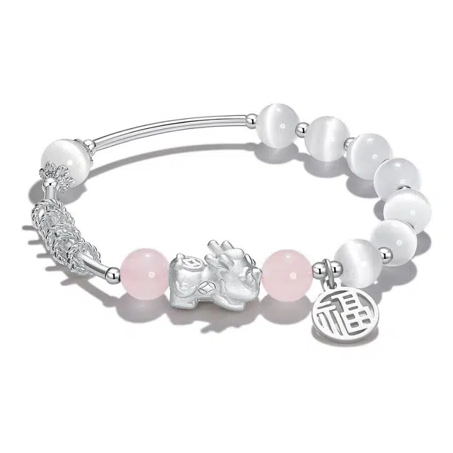 大唐国鼎 好运貔貅 复古国潮 小众设计 国潮新中式转运 琉璃 玉石手串 男女同款情侣款