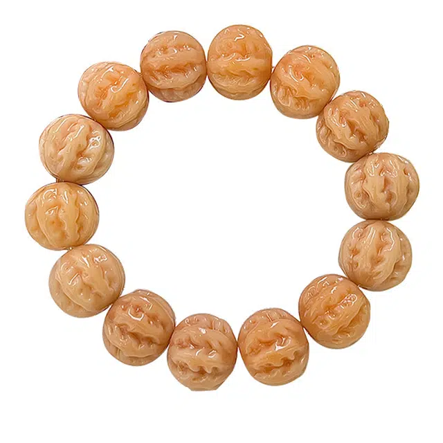 琉堇 中式国风优雅文玩绕指柔素串 复古高级感指尖解压盘玩串珠 国潮本命年招桃花 姻缘转运珠 菩提根 手串 男女同款情侣款