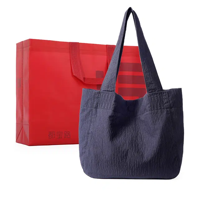 都宝路 森系慵懒风休闲简约日常通勤时尚百搭 织物 单肩包 女款 绿色/黑色