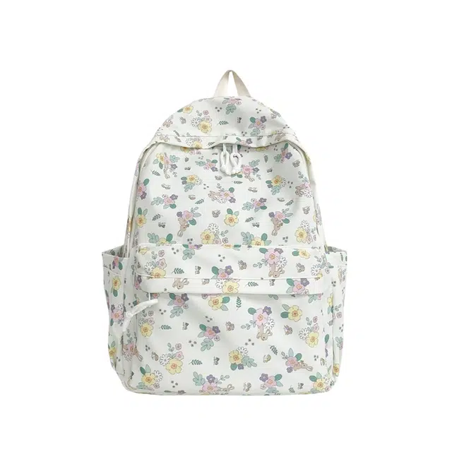 爱尔绅特 小碎花复古 尼龙 双肩包 女款 兔子小花/南瓜/花朵/草莓