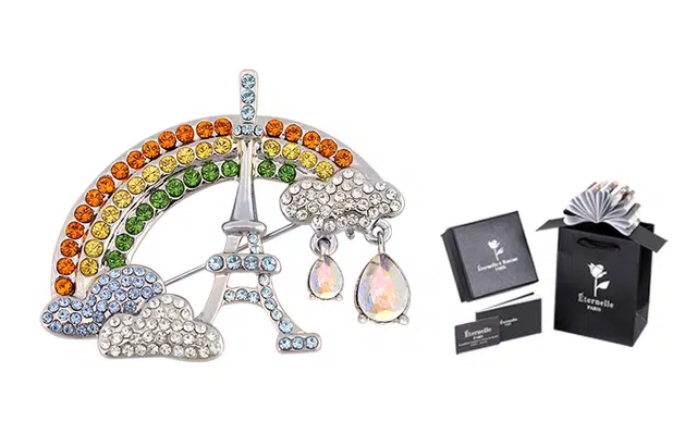 法国永恒原创巴黎铁塔胸针新款别针扣配饰个性高档胸花女