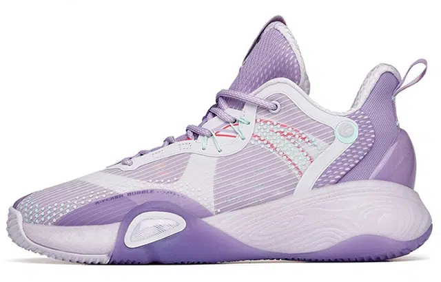 Anta Bubble弹 Low Basketball Shoes Purple