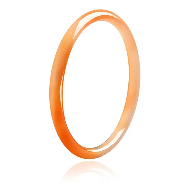 谧月珠宝 国潮 古风叠戴 一步一响 荆棘干枯玫枫叶红 蜜糖 冰彩俏色玉髓 橘色圆条 玛瑙 手镯 女款