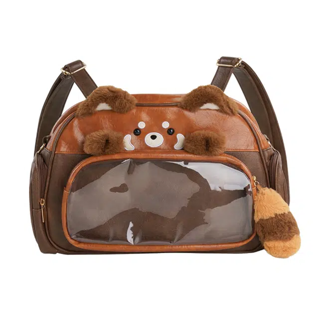 壹号梦工厂 古力古力 小熊猫大容量皮包 痛包 可爱卡通 玩偶周边