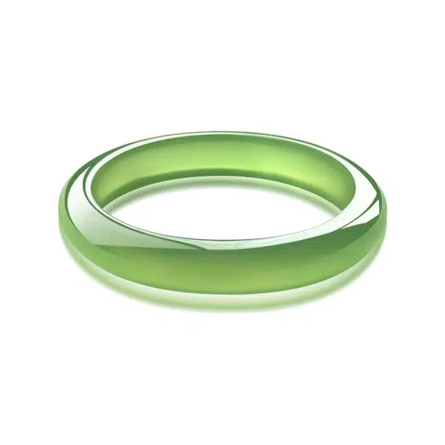 庆怡 冰透清冷油青美人镯  新中式国风复古气质高级感汉服旗袍 玉髓 玉石手镯 女款