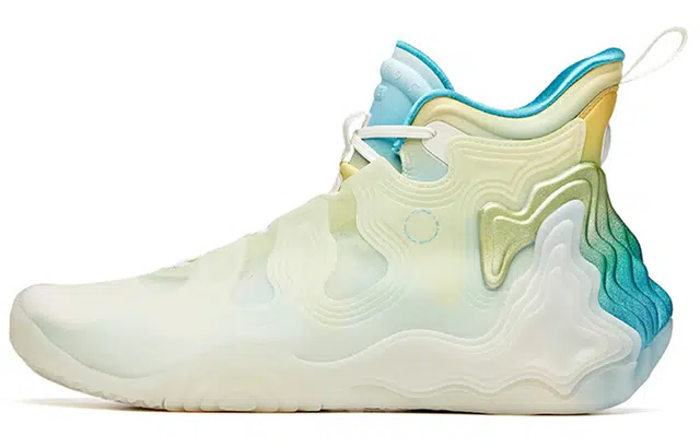 Anta Xingyue High-Top Basketball Shoes White Blue