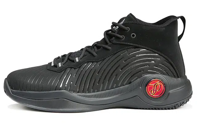 匹克 帕克骑兵 魔弹 中帮 实战篮球鞋 男款 黑色