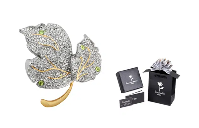 法国永恒原创枫叶胸针高档轻奢感优雅文艺气质胸花配饰女