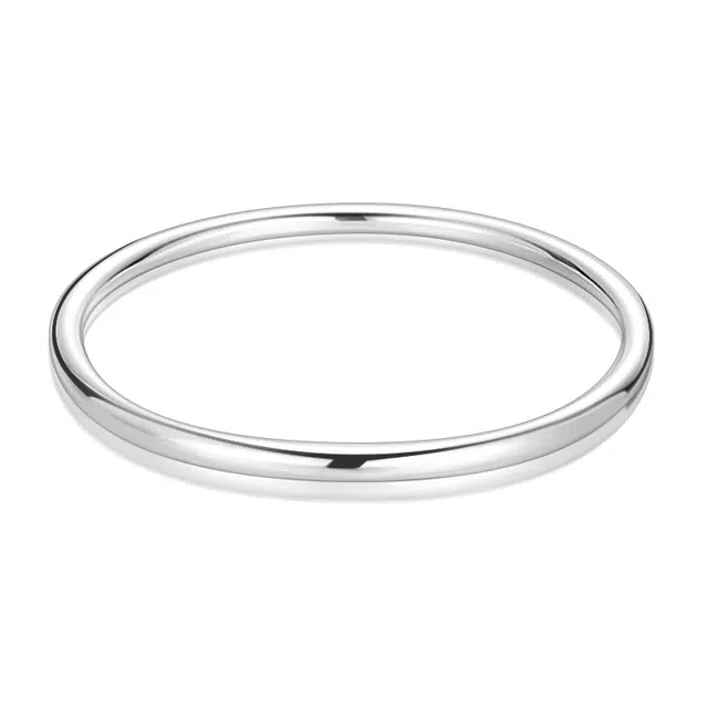 谧月珠宝 光面素圈古法传承 精致轻奢新中式古风 高级国潮风复古 气质圆条汉服旗袍小众设计闭口 合金 手镯 女款