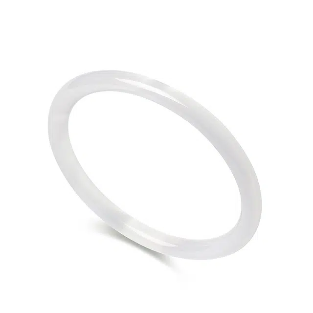 潮宏基 倾玉白羽 素雅新中式荔枝冻 玉髓 手镯叮当镯贵妃镯 女款