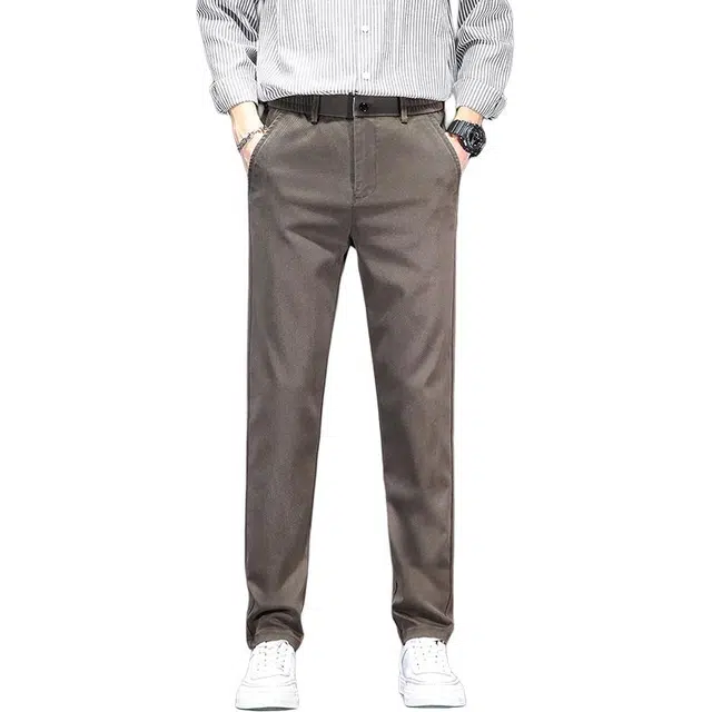 雅鹿 宽松直筒磨毛潮流商务百搭休闲裤 男款