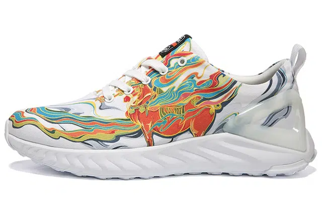 PEAK Low-Top Running Shoes White Orange