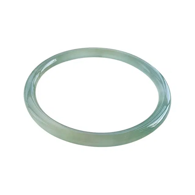 琉堇 国风油青绿细圆条美人镯 新中式汉服旗袍配饰叮当镯 薄荷曼波绿玉镯 古风手腕搭配 玉髓 玉石手镯 女款