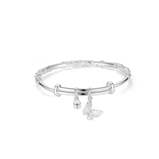 阡陌 蝶恋花 新中式国潮国风复古经典 轻奢精致简约时尚优雅大气 合金 手镯 女款