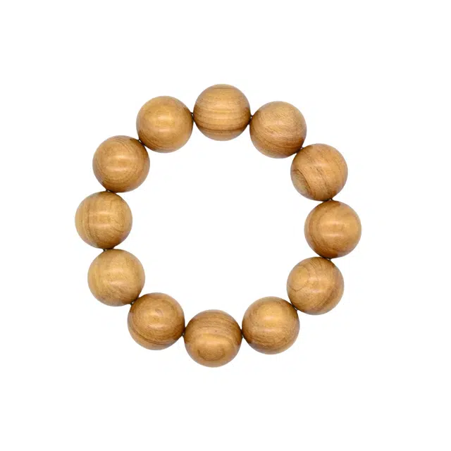 天纵 圆珠新中式国潮文玩佛珠高端简约高级感复古素圈经典款 老山檀 名贵木作手串 男款