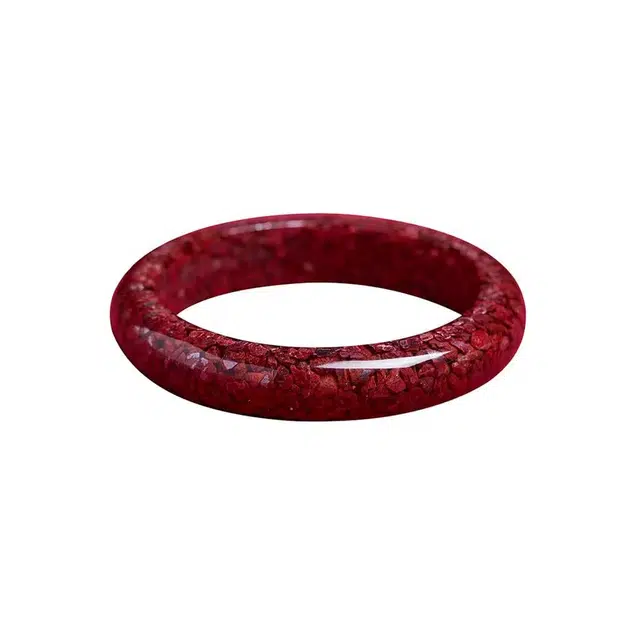 匠锁心玉 宽版 晶体砂  新中式 国潮国风 古风 转运纳福 诸事顺意 朱砂 手镯 女款