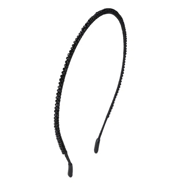 左欧 极细高级感细黑色不勒头防滑显脸小减龄发捆 发箍 女款