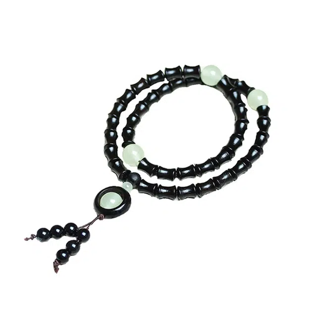 九隆古 小圆满相思 竹节珠 节节高升 考试考研上岸 国风复古佛珠念珠 盘玩文玩 檀木 木作手串 男女同款情侣款 黑檀