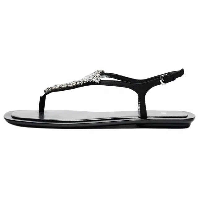 ZARA Simple Strap Sandals Black